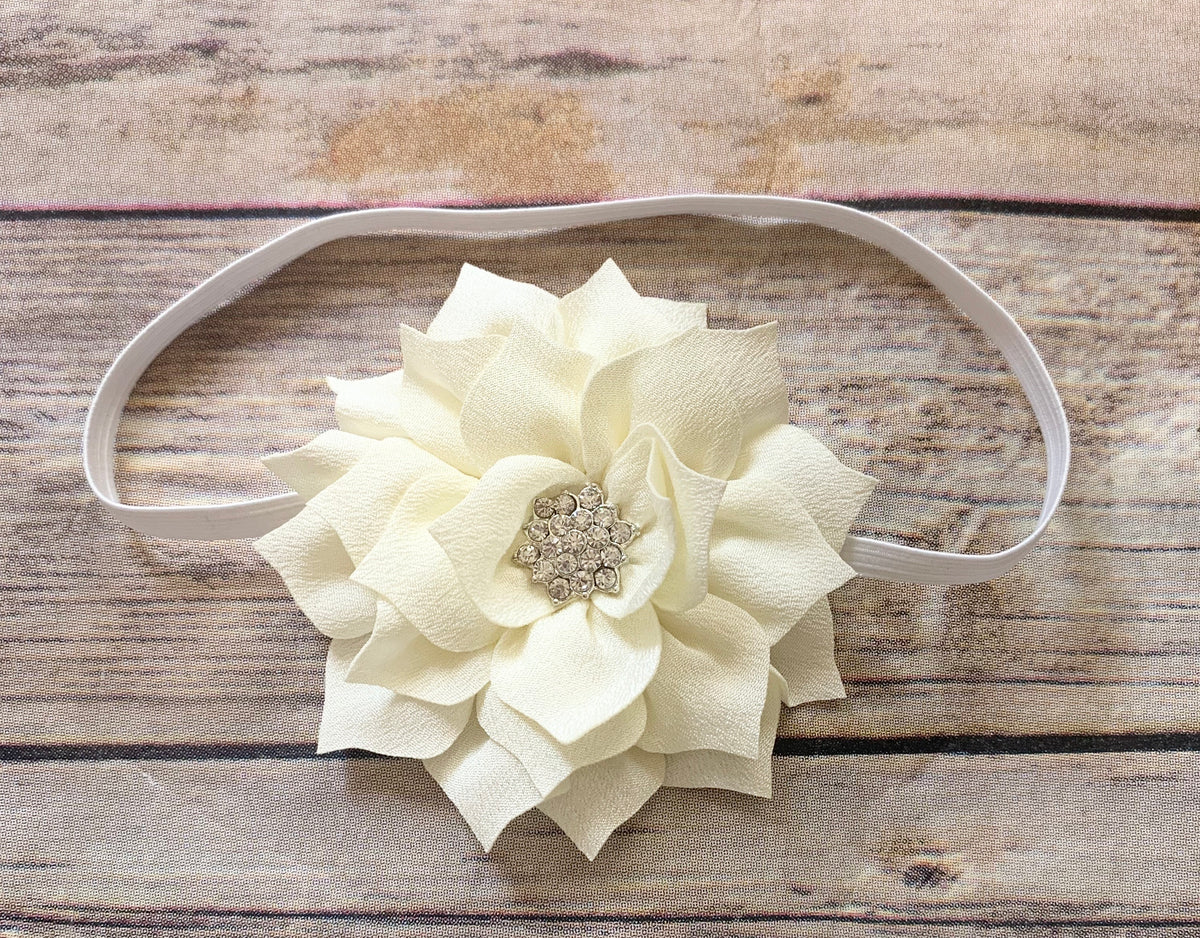 Bloomers/headband set ivory BabyGdesigns13