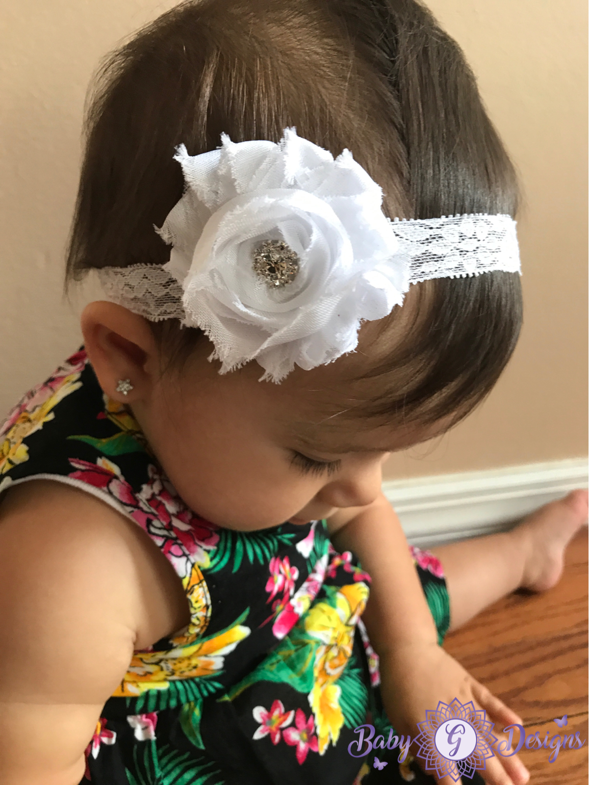 Shabby flower Headband-set of 5!