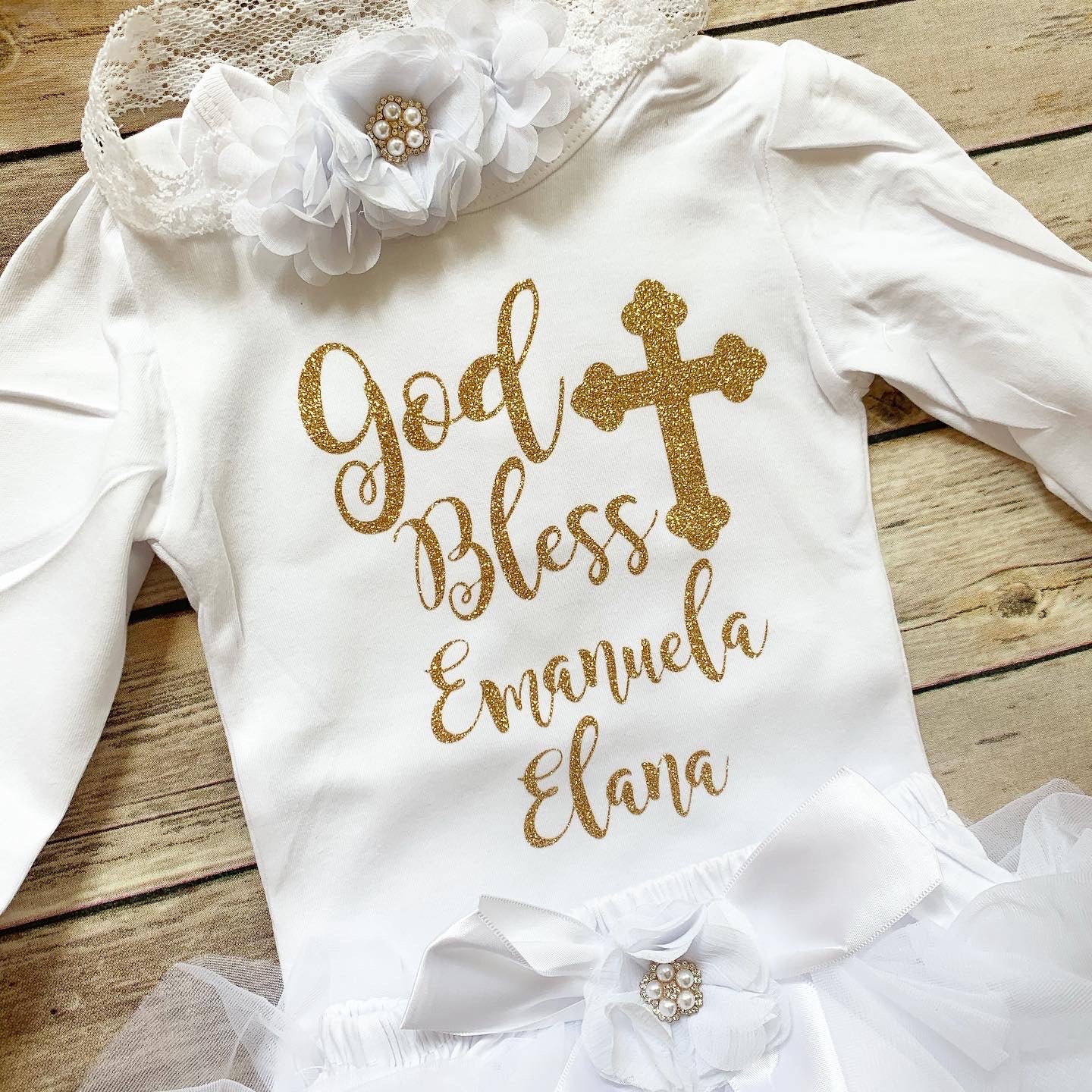 God bless- personalized gold