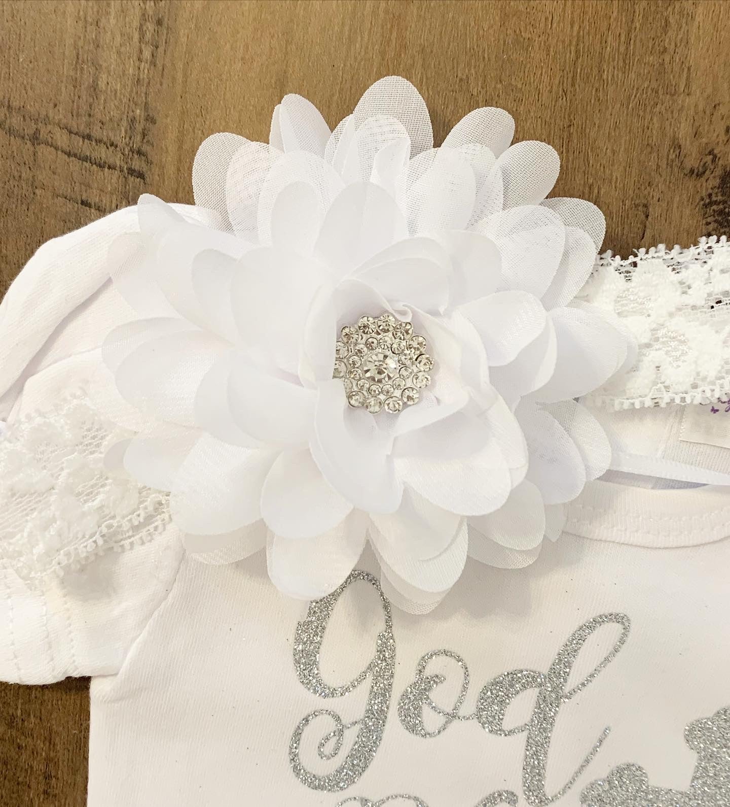 God bless -white flower