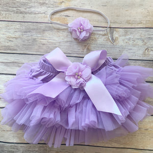 Bloomers/headband set lavender
