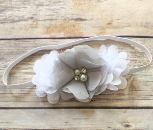 Bloomers/headband set - gray