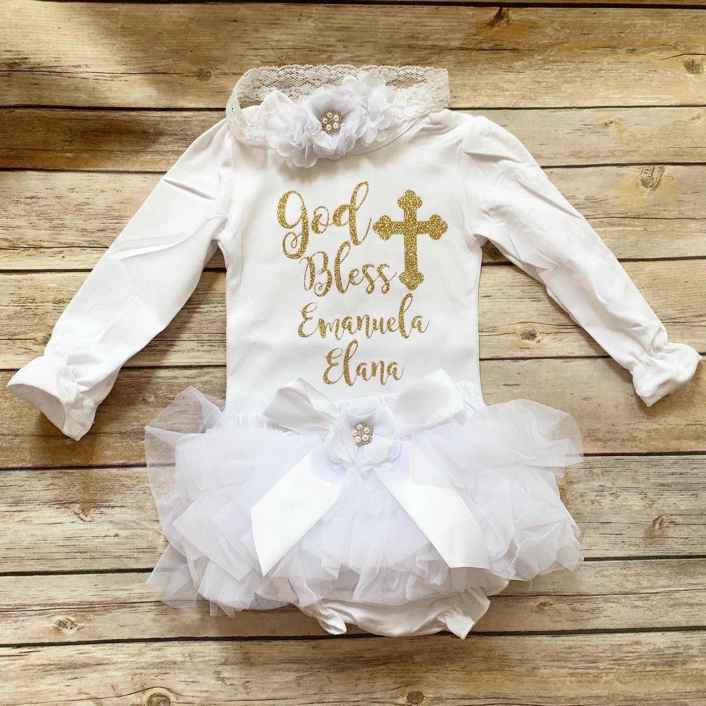 God bless- personalized gold