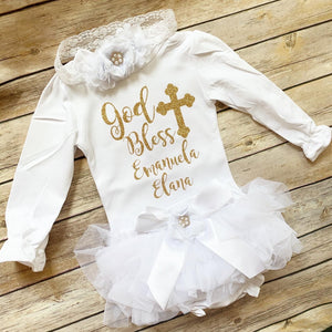 God bless- personalized gold