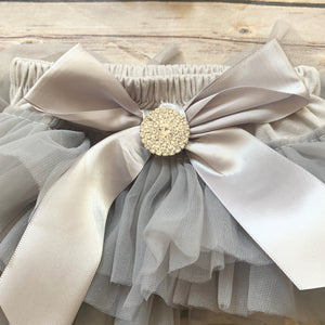 Bloomers/headband set - gray