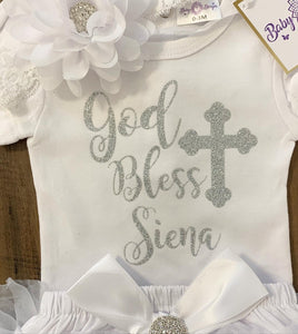 God bless -white flower