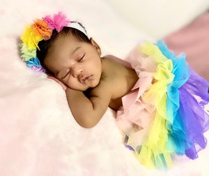 Rainbow tutu and headband set