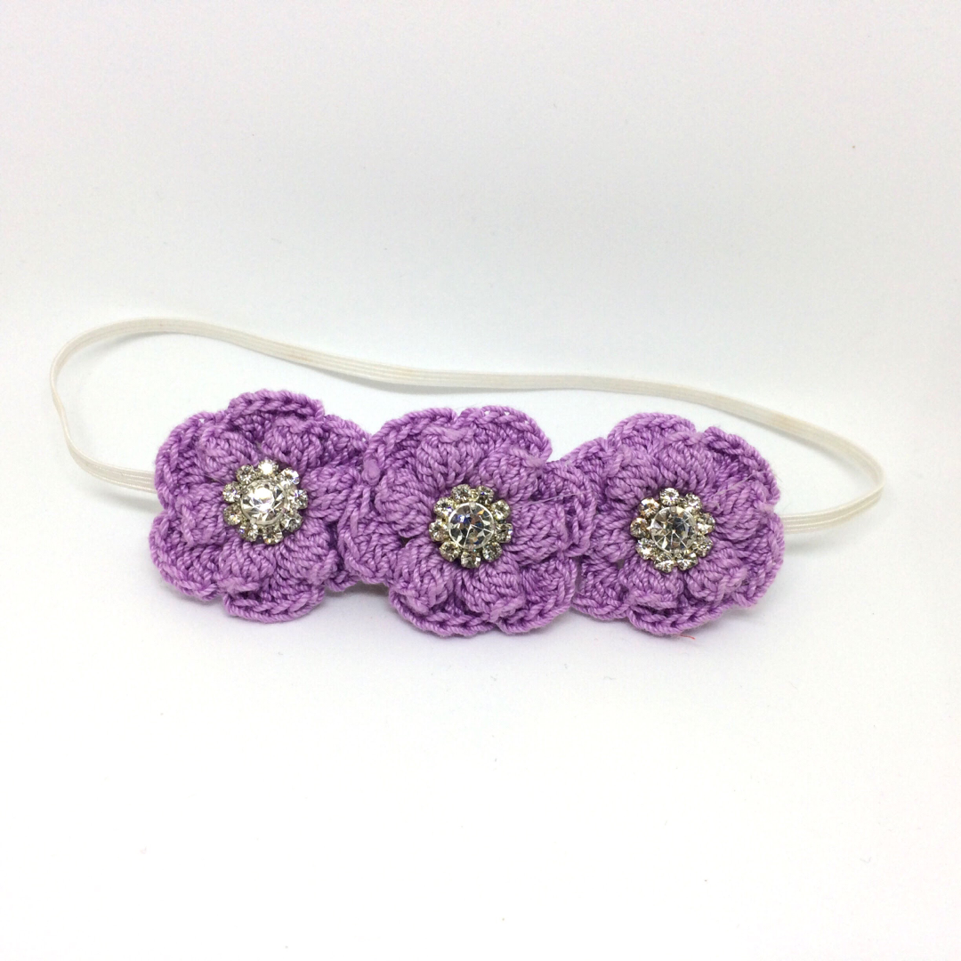 White Crochet Baby Headband