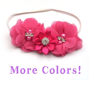 3 flower headband-pick your color