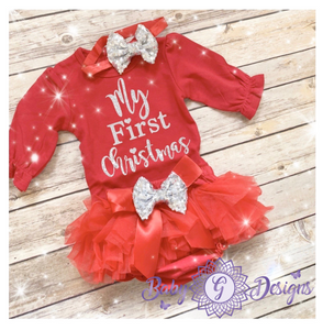 First Christmas outfit-silver