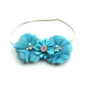 3 flower headband-pick your color