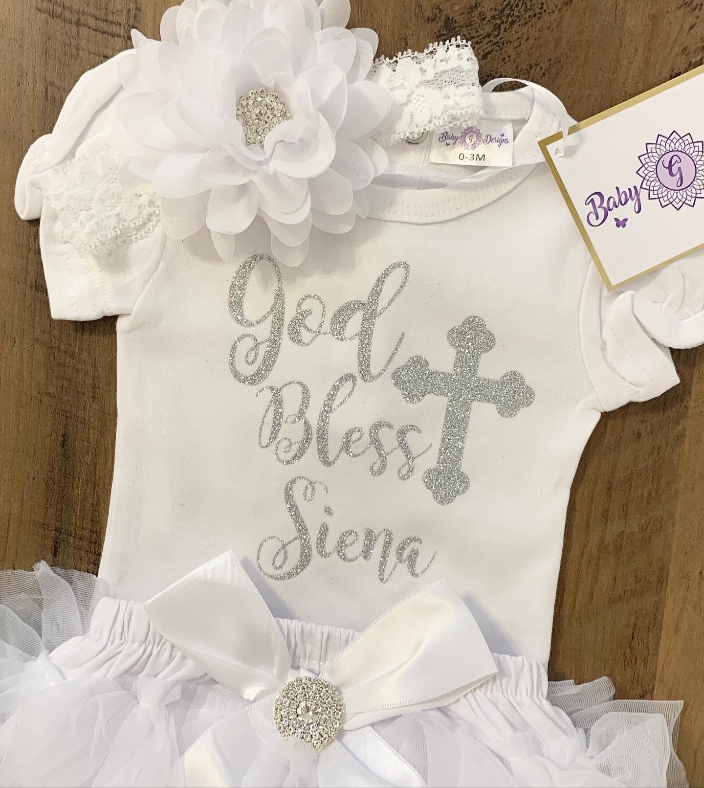 God bless -white flower