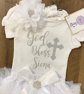 God bless -white flower