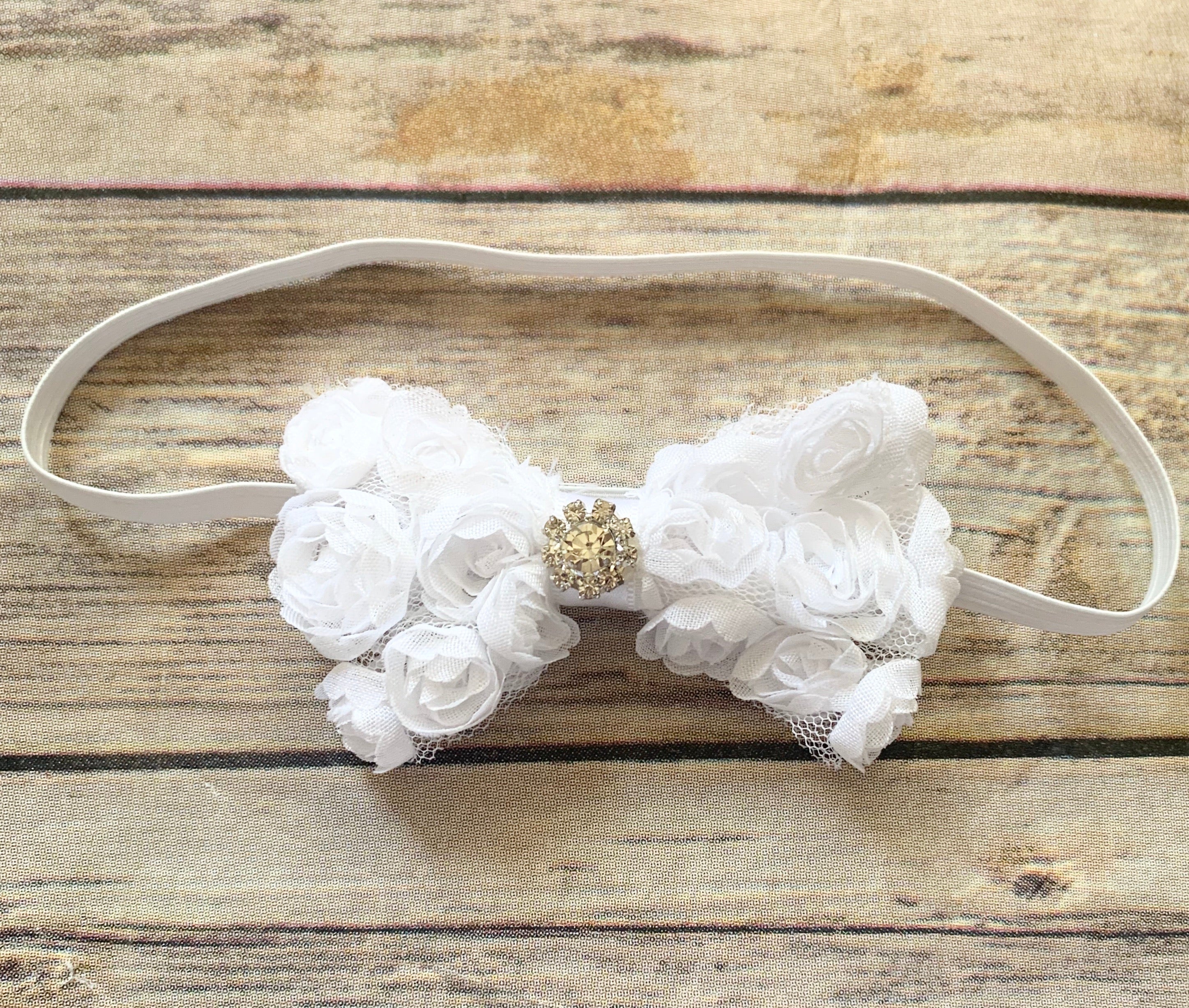 Bloomers/headband set - white